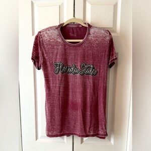 Florida State Garnet Tee Shirt, Size Small